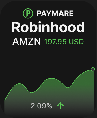 Screen showcasing performance of a chosen stock